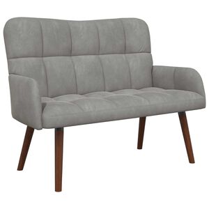 vidaXL Canapea cu 2 locuri Gri deschis 115 x 61 x 87 cm Catifea