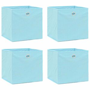vidaXL Cutii de depozitare, 4 buc., bleu, 32x32x32 cm, textil