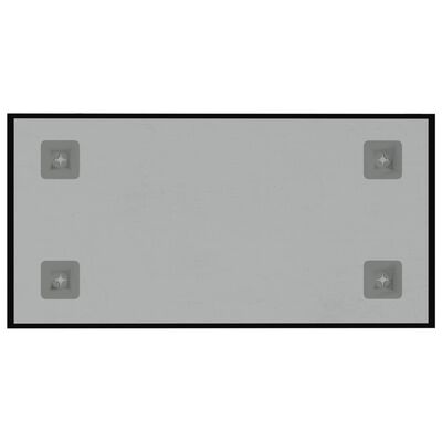 vidaXL Tablă magnetică de perete neagră 40x20 cm, sticlă securizată