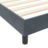 vidaXL Pat cu arcuri cu headboard Gri &icirc;nchis 180 x 200 cm Catifea