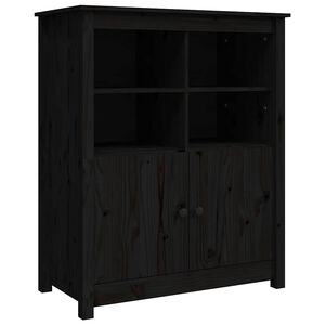 vidaXL Servantă, negru, 83x41,5x100 cm, lemn masiv de pin