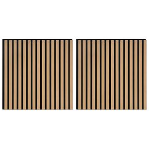 vidaXL Panouri de perete 2 buc. 60,5 x 60 cm natural