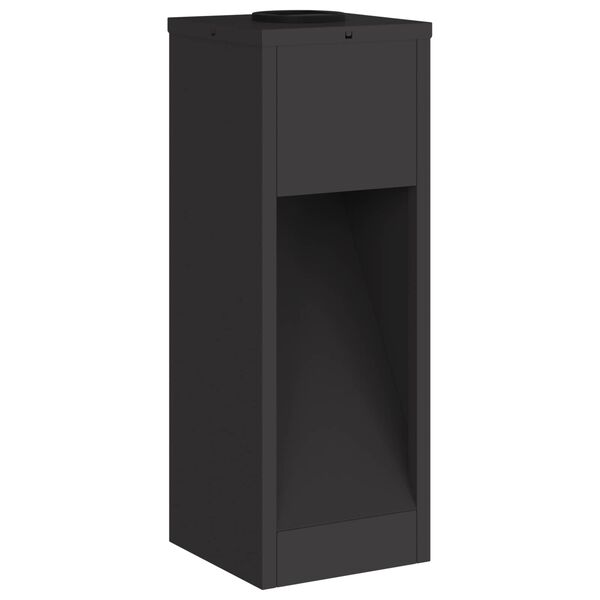 vidaXL Lampa de parcurs LED solar 2 pcs Negru Oțel laminat la rece