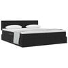 vidaXL Pat cu storage cu saltea cu headboard Negru 90 x 200 cm
