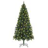 vidaXL Brad Crăciun artificial pre-iluminat globuri/conuri pin 180 cm