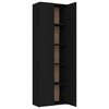 vidaXL Dulap de birou, negru, 60x32x190 cm, lemn prelucrat