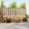 vidaXL Set de canapele de exterior cu pernă 8 pcs Natural și Bej