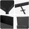 vidaXL Set de masă pentru grădină cu pernă 9 pcs Negru poliratan