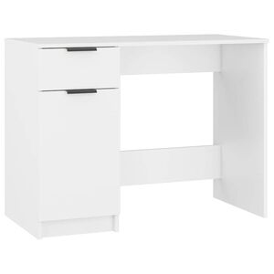 vidaXL Birou, alb, 100x50x75 cm, lemn prelucrat
