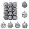 vidaXL Set de globuri de Crăciun 36 buc. Gri 6 cm Polistiren