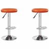 vidaXL Scaun de bar 2 pcs Portocaliu 31 x 31 x 87 cm Piele artificială