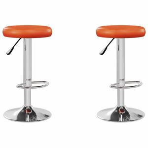 vidaXL Scaun de bar 2 pcs 31 x 31 x 87 cm Piele artificială Pivotant
