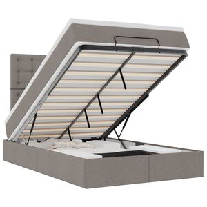 vidaXL Cadru de pat otoman cu saltea Taupe 120x200cm Material