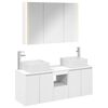 vidaXL Set dulap baie 4 pcs Alb Lemn prelucrat