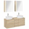 vidaXL Set de mobilier pentru baie 5 pcs Stejar Sonoma