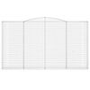vidaXL Coșuri gabion arcuite, 2 buc, 400x30x220/240cm, fier galvanizat