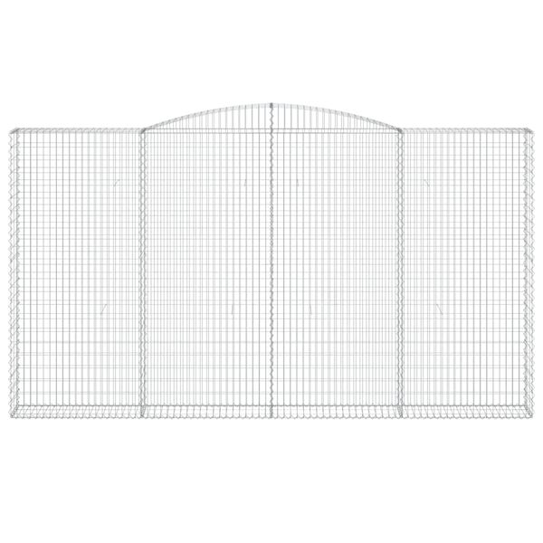 vidaXL Coșuri gabion arcuite, 2 buc, 400x30x220/240cm, fier galvanizat