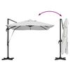 vidaXL Parasol Roma cu Picior Încărcat Bej și negru 352 x 251 x 265 cm