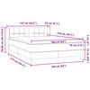 vidaXL Pat box spring cu saltea, gri deschis, 160x210 cm, catifea