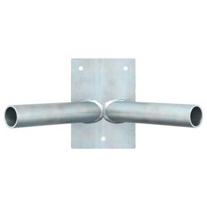 vidaXL Suport de Steag Argintiu 11,5 x 7,5 x 0,2 cm Oțel