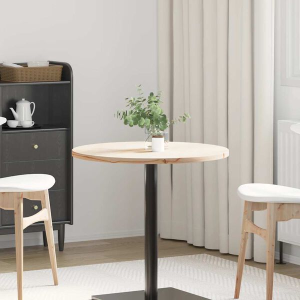 vidaXL Blat de masă, &Oslash;70x2,5 cm, lemn masiv de pin