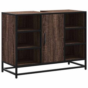 vidaXL Dulap chiuveta de baie, stejar maro, 80x33x60 cm, lemn compozit