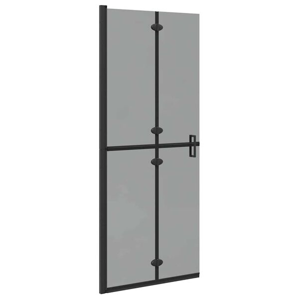 vidaXL Perete de duș Walk-in Negru și transparent închis 80 x 190 cm