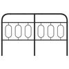 vidaXL Tăblie de pat metalică, negru, 137 cm