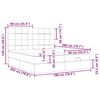 vidaXL Cadru de pat otoman cu saltele țesătură maro închis 180x200cm