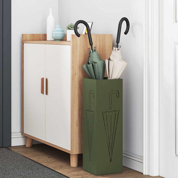 vidaXL Suport pentru umbrele Oliv 15.5 x 15.5 x 49 cm Metal