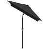 vidaXL Umbrelă de soare de exterior cu stâlp metalic, negru 300x200 cm