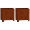 vidaXL Jardiniere cu picioare 2 buc. ruginiu 40x40x40 cm oțel corten