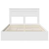 vidaXL Pat cu storage cu headboard Alb 140 x 200 cm Lemn compozit