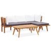 vidaXL Set mobilier de grădină, 5 piese, lemn masiv de acacia