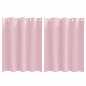 vidaXL Perdele Opaque cu Inel 2 buc. Roz bebe 140 x 140 cm Poliester