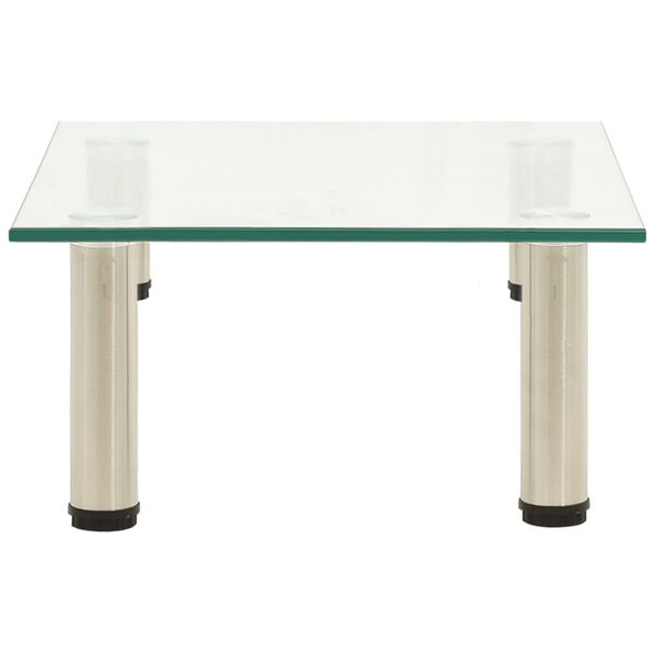 vidaXL Suport TV, transparent, 40 x 35 x 17 cm, sticlă securizată