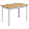 VidaXL Masă de dining EKAI Alb 112 x 70 x 76,5 cm Lemn masiv de pin