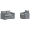 vidaXL Canapea 2 pcs Gri deschis 136 x 82 x 85 cm țesătură