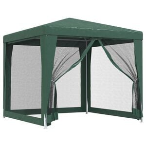 vidaXL Cort de petrecere cu 4 pereți din plasă, verde, 2,5x2,5 m, HDPE
