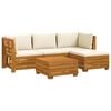 vidaXL Set de canapele de exterior 5 Bucată Maro Lemn Solid de Acacia