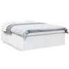 vidaXL Cadru de pat, alb, 160x200 cm, lemn prelucrat