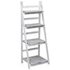 vidaXL Stativ de plante cu 4 rafturi, gri, 43x33x113 cm, lemn