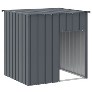 vidaXL Cușcă pentru c&acirc;ini cu acoperiș antracit 110x103x109 cm oțel galvanizat