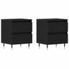 vidaXL Dulap de noapte 2 buc. Stejar Negru 40 x 35 x 50 cm