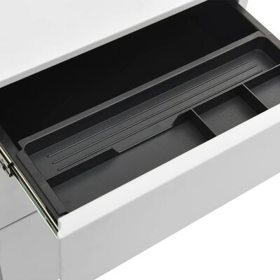 vidaXL Dulap dosare mobil, gri deschis, 39x45x60 cm, oțel