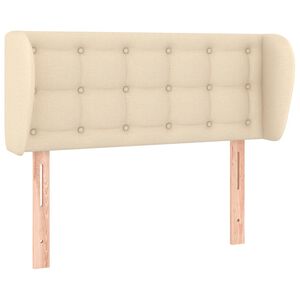 vidaXL Tăblie de pat cu aripioare crem 83x23x78/88 cm material textil