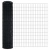 vidaXL Gard Euro Gri 1.2 x 25 m Fier acoperit cu PVC