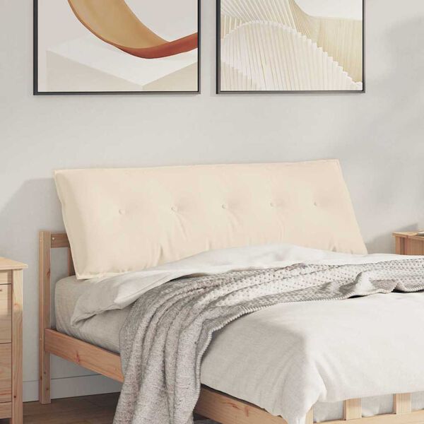 vidaXL Perna pentru spate Bej 140 x 50 cm Țesătură din microfibră