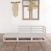 vidaXL Set mobilier de grădină, 3 piese, alb, lemn masiv de pin