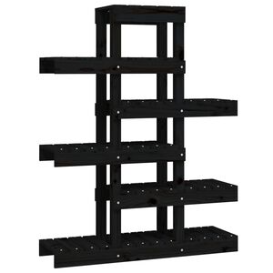 vidaXL Suport pentru plante, negru, 85x25x109,5 cm, lemn masiv de pin